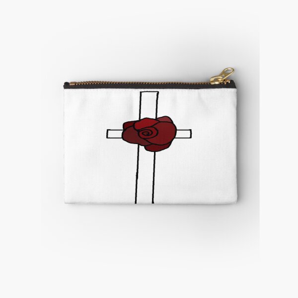Item preview, Beautiful White Cross With Red Rose designed and sold by Rainbowland123.