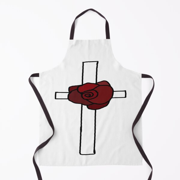 Item preview, Beautiful White Cross With Red Rose designed and sold by Rainbowland123.