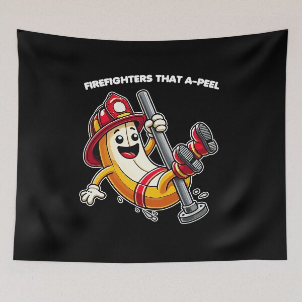 Item preview, Banana Firefighter - Firefighters That A-PEEL designed and sold by MaateoDesign.