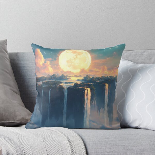 Item preview, Ethereal Dreamscape: Floating Islands and Moonlit Waterfalls designed and sold by north-sky.