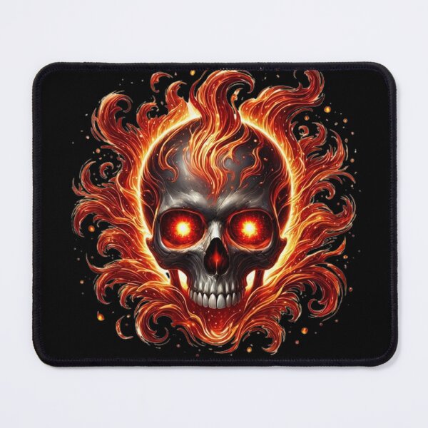 Item preview, Flaming Skull with Red Eyes designed and sold by LaNadaYFundante.