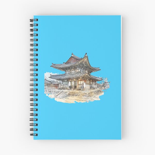 Item preview, 3D Sketch of Hahoe Folk Village in Andong, Korea - UNESCO Cultural Heritage Site,   designed and sold by PaintMeWorld.