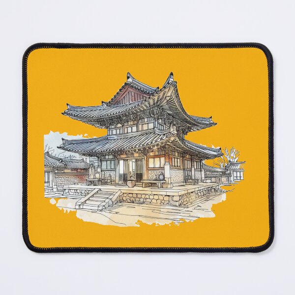 Item preview, 3D Sketch of Hahoe Folk Village in Andong, Korea - UNESCO Cultural Heritage Site, designed and sold by PaintMeWorld.