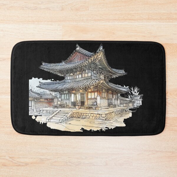 Item preview, 3D Sketch of Hahoe Folk Village in Andong, Korea - UNESCO Cultural Heritage Site,   designed and sold by PaintMeWorld.