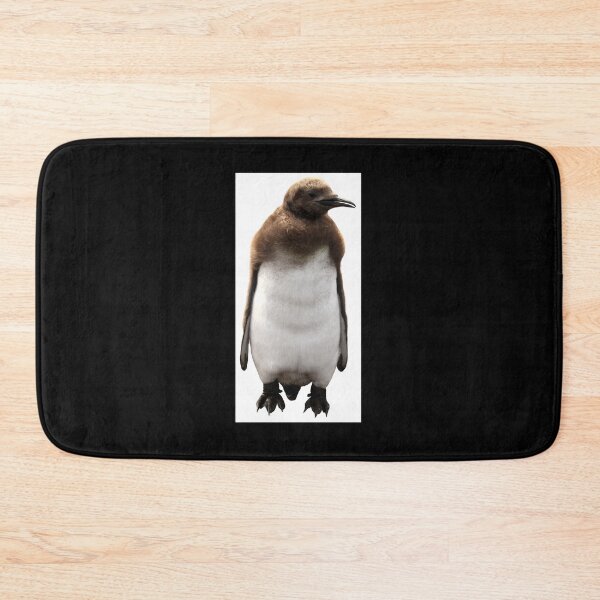 Item preview, Cute Standing King Penguin Chick Boxed (Black Background) designed and sold by SBPenguins.