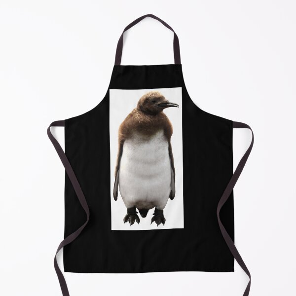 Item preview, Cute Standing King Penguin Chick Boxed (Black Background) designed and sold by SBPenguins.