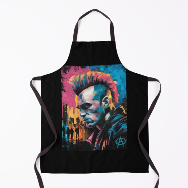 Item preview, "Punk Rock Rebel" Cinematic Painting – Vibrant Mohican & Cityscape designed and sold by paulo silveira.