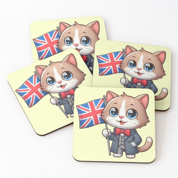 Item preview, United Kingdom Flag Cat designed and sold by MeowKittyPurr.