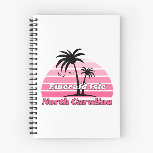 Item preview, Retro Cool Emerald Isle Beach North Carolina Palm Tree at Sunset designed and sold by karmdaf.