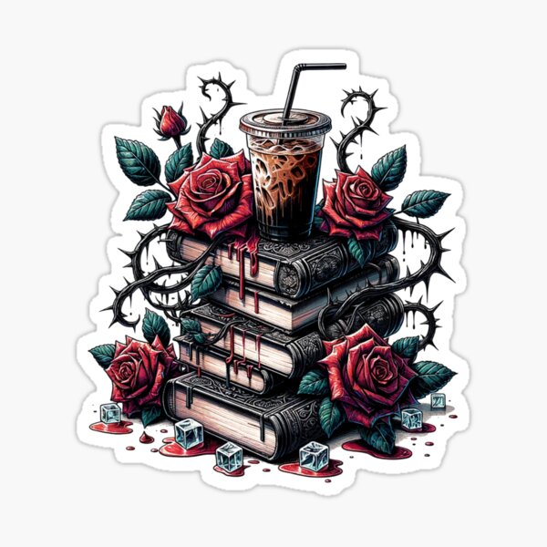 Artikel-Vorschau von Gothic-Romantikbuch „Ice Coffee“, designt und verkauft von Miss Pixie Art.