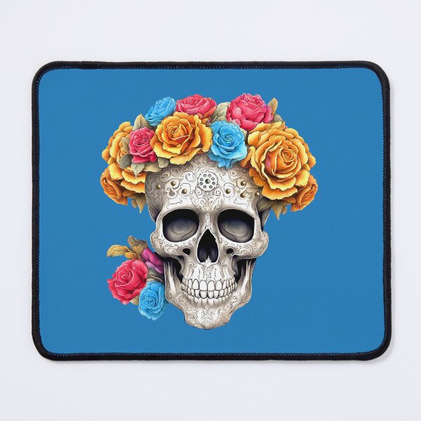 Item preview, Copy of Colorful Day of the Dead Skull with Flowers designed and sold by LaRoach Digital Arts.