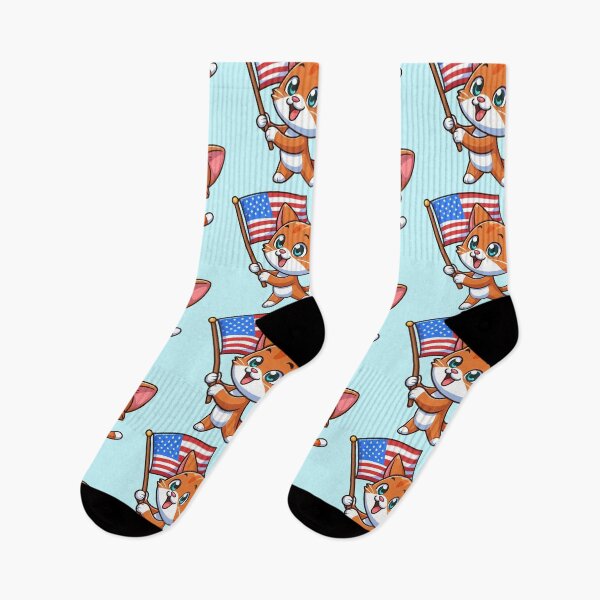 Item preview, USA Flag Cat designed and sold by MeowKittyPurr.