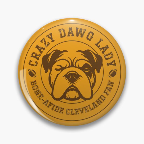 Item preview, Crazy Dawg Lady Bone-afide Cleveland Football Fan designed and sold by thingularities.