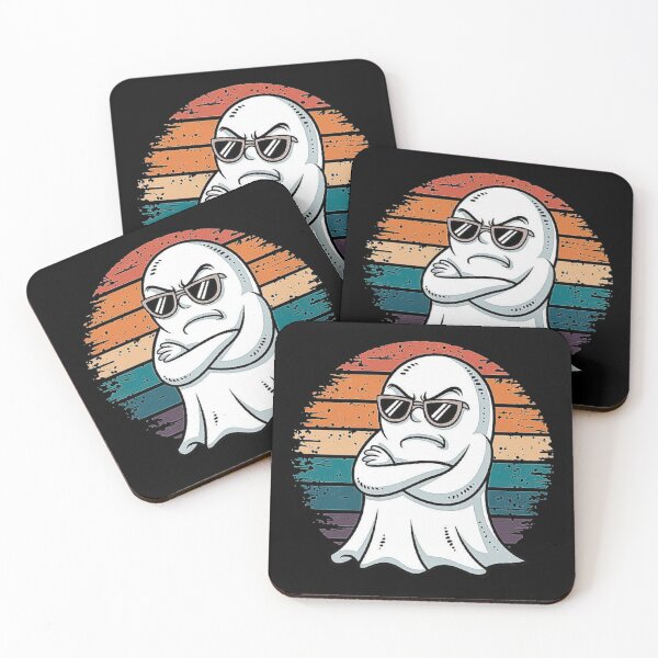 Item preview, Cool Ghost with Sunglasses - Retro Halloween Vibes designed and sold by love3617.