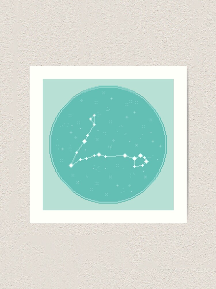 Alternate view of 8bit Constellations: Pisces Art Print