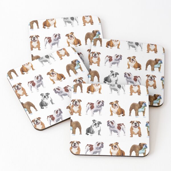 Item preview, bulldogs on white background designed and sold by TerenceLacey.
