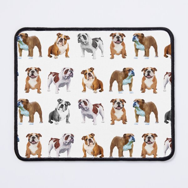 Item preview, bulldogs on white background designed and sold by TerenceLacey.