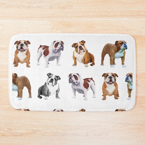 Item preview, bulldogs on white background designed and sold by TerenceLacey.