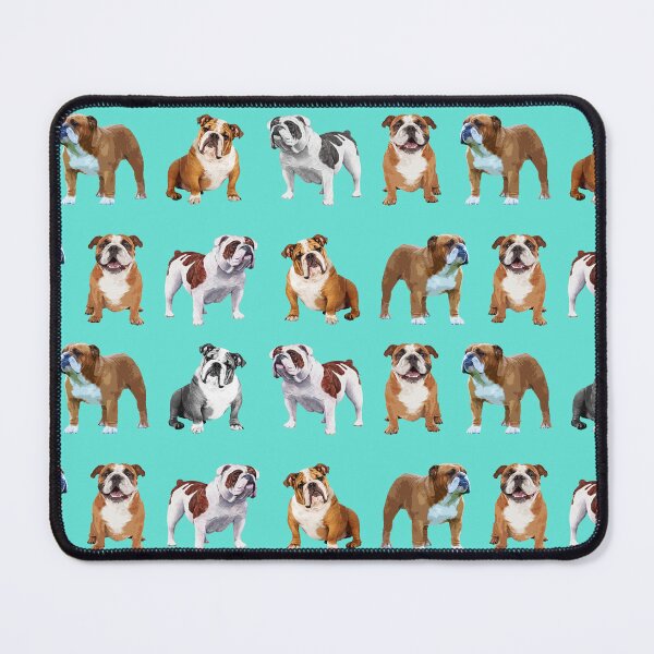 Item preview,  bulldogs on teal background designed and sold by TerenceLacey.