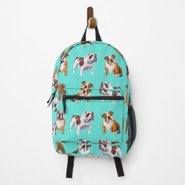 Item preview, bulldogs on teal background designed and sold by TerenceLacey.