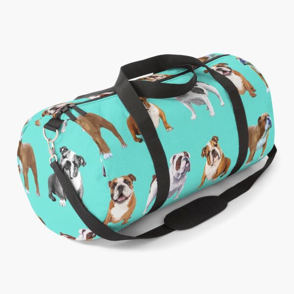 Item preview, bulldogs on teal background designed and sold by TerenceLacey.