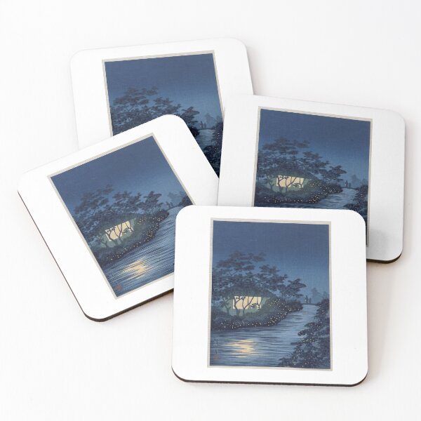 Item preview, Kobayashi Kiyochika  Fireflies on River Bank designed and sold by TeeARTHY.