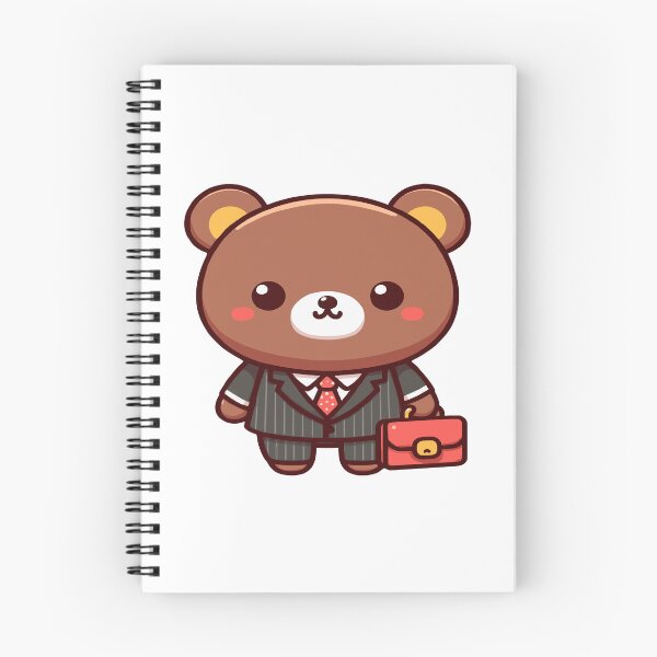 Item preview, Business bear, kawaii chibi style bear wearing a suit with a briefcase designed and sold by AdrianMDesigns.