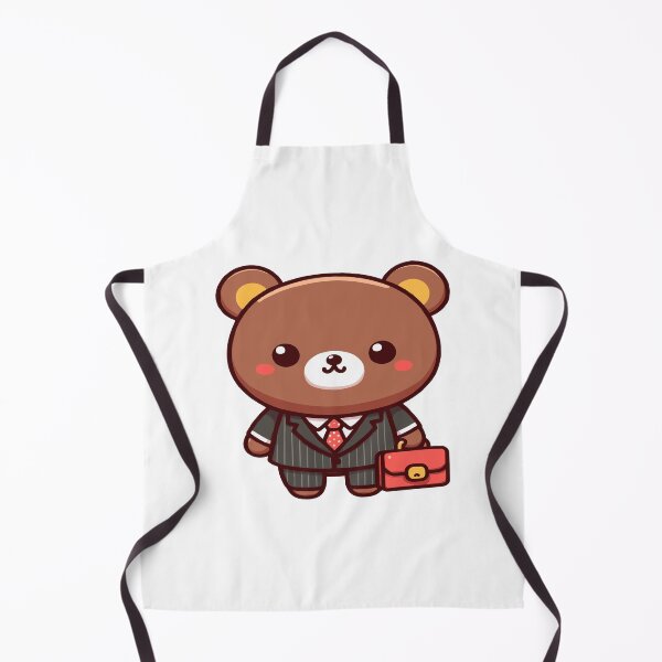 Item preview, Business bear, kawaii chibi style bear wearing a suit with a briefcase designed and sold by AdrianMDesigns.
