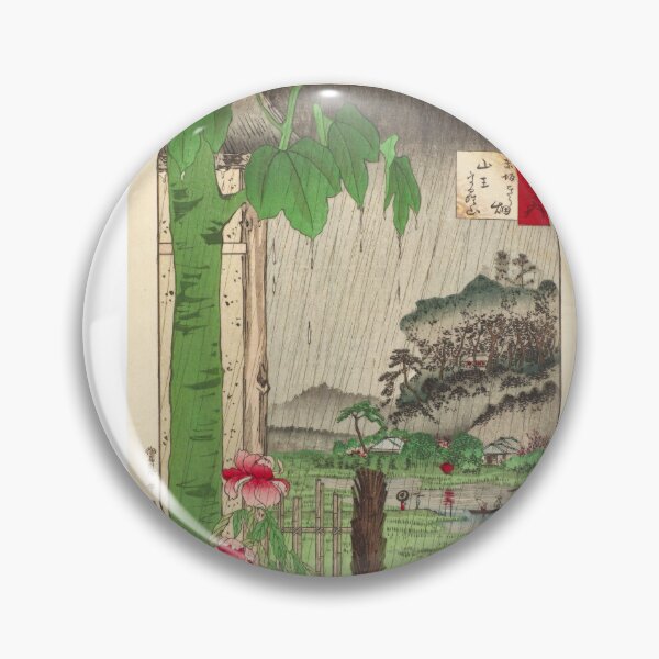 Item preview, Kobayashi Kiyochikwa  Mountain behind Sanno Shrine and Paulownia  designed and sold by TeeARTHY.