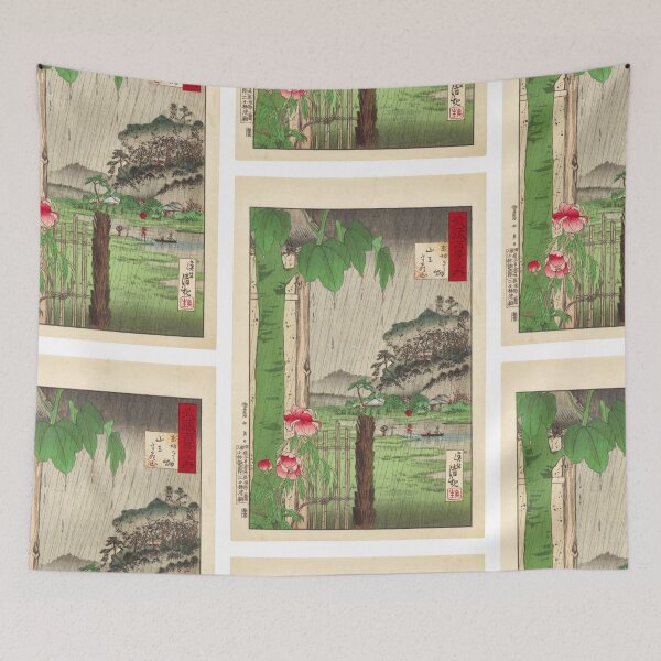 Item preview, Kobayashi Kiyochikwa  Mountain behind Sanno Shrine and Paulownia  designed and sold by TeeARTHY.