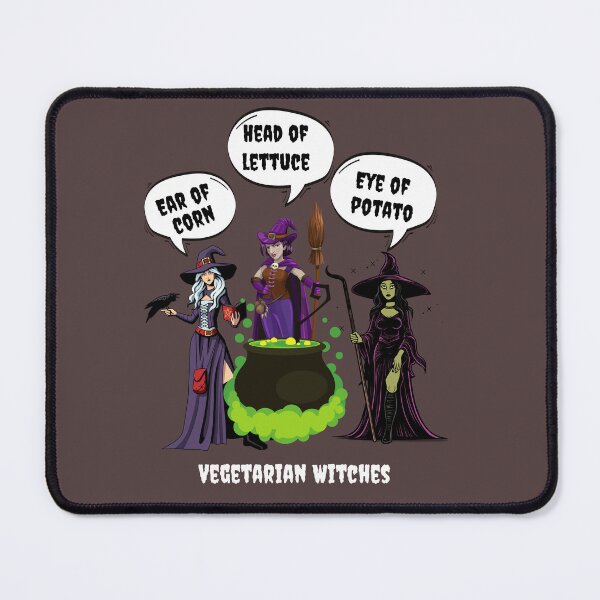 Item preview, Vegetarian witches making a potion with vegetables designed and sold by BreezeTeeze.