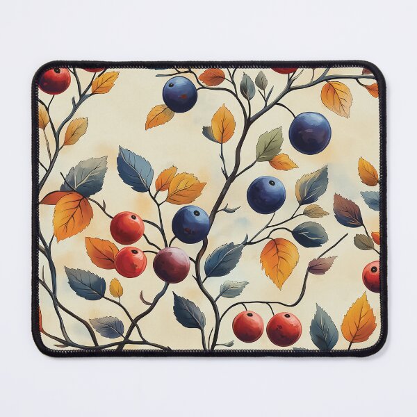 Item preview, A vibrant and intricate pattern design featuring a profusion of berry-laden branches. designed and sold by HEMRO.