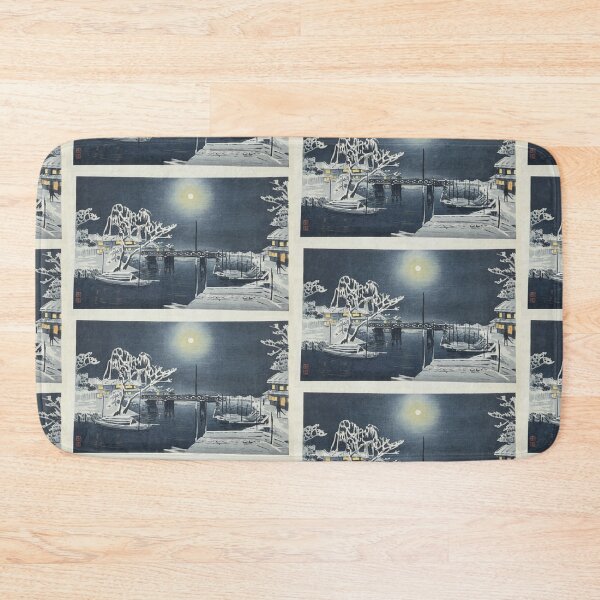 Item preview, Kiyochika Kobayashi   Kobayashi Kiyochika Tsukishima Bridge Woodblock designed and sold by TeeARTHY.