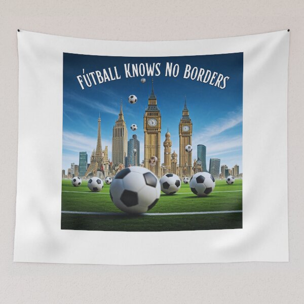 Item preview, FUTBALL KNOWS NO BORDERS  designed and sold by FitEnvy.