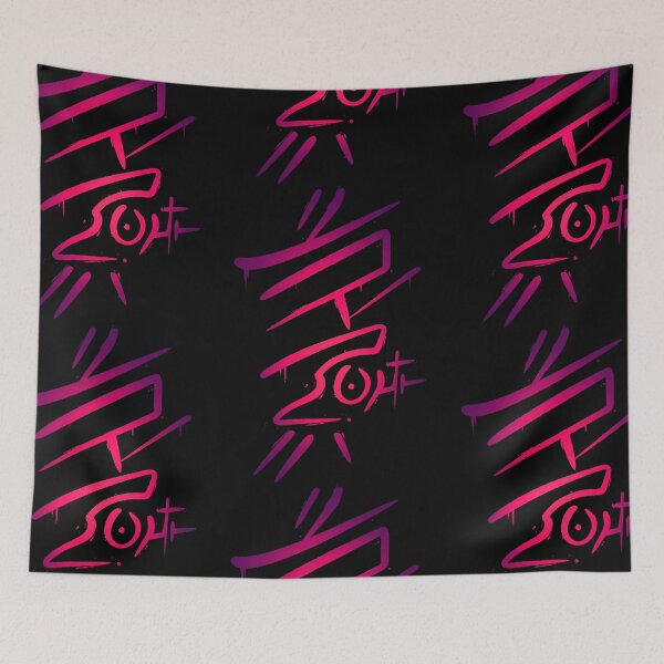 Item preview, Neon Pink Urban Glyphs Cyber Sigil Graffiti designed and sold by Mitch616Art.