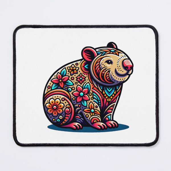 Item preview, Abstract Floral Wombat designed and sold by TheAnimalZ00.