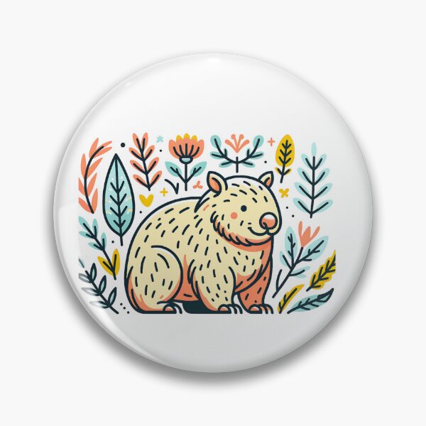 Item preview, Cute Wombat Floral Art  designed and sold by TheAnimalZ00.