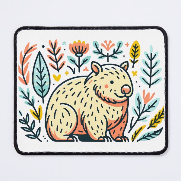 Item preview, Cute Wombat Floral Art  designed and sold by TheAnimalZ00.
