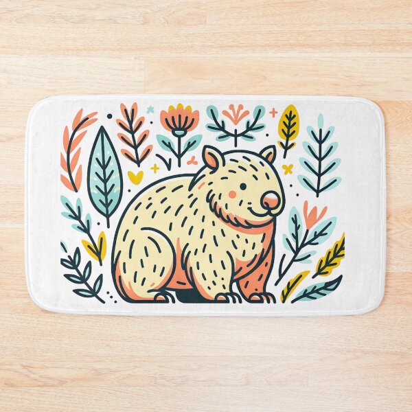 Item preview, Cute Wombat Floral Art  designed and sold by TheAnimalZ00.