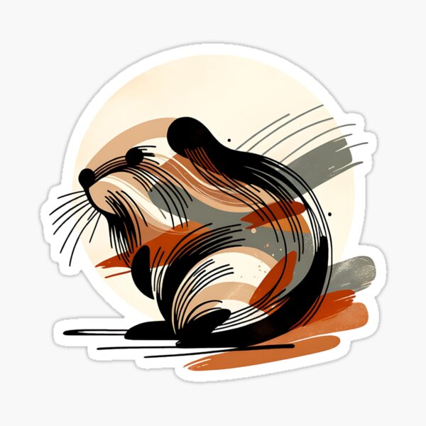 Vista previa del artículo con la obra «Arte abstracto del wombat», diseñado y vendido por TheAnimalZ00.