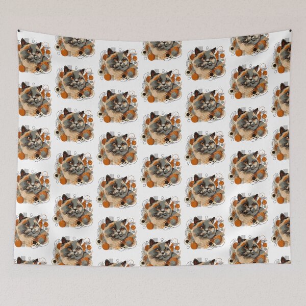 Item preview, Abstract British Shorthair Cat Art designed and sold by TheAnimalZ00.