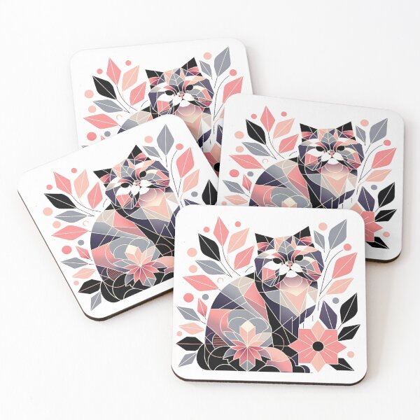 Item preview, Abstract Floral Geometric Persian Cat  designed and sold by TheAnimalZ00.