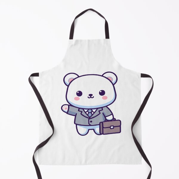 Item preview, Business polar bear, kawaii chibi style polar bear wearing a suit with a briefcase designed and sold by AdrianMDesigns.