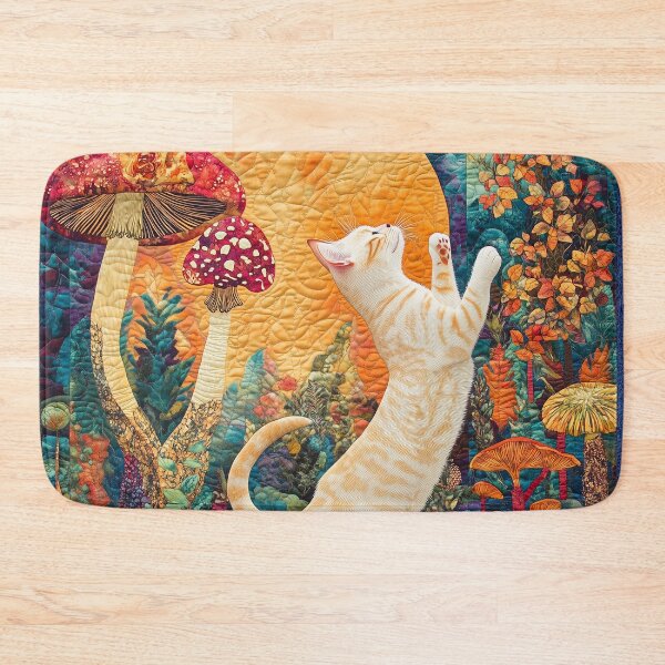 Item preview, Mushroom Kitty Heaven designed and sold by WitsandWonders.