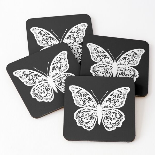 Item preview, Cute Printed White Lace Butterfly Imitation Shapes Mania designed and sold by Shapes-Mania.