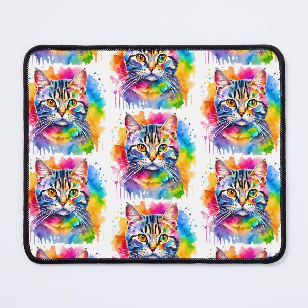 Item preview, Silver Tabby Cat Watercolor Art – Vibrant Pet Lover Design designed and sold by Fredster1966.