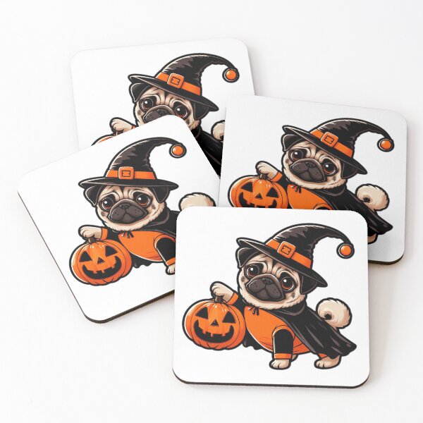 Item preview, Halloween Pug in Witchy Costume designed and sold by EpicPaws.