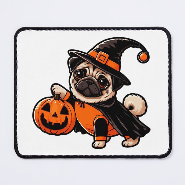 Item preview, Halloween Pug in Witchy Costume designed and sold by EpicPaws.