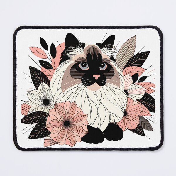 Item preview, Abstract Floral Birman Cat designed and sold by TheAnimalZ00.