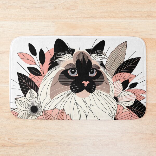 Item preview, Abstract Floral Birman Cat designed and sold by TheAnimalZ00.